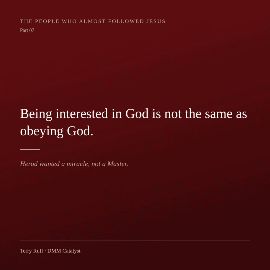 Being interested in God is not the same as obeying God
